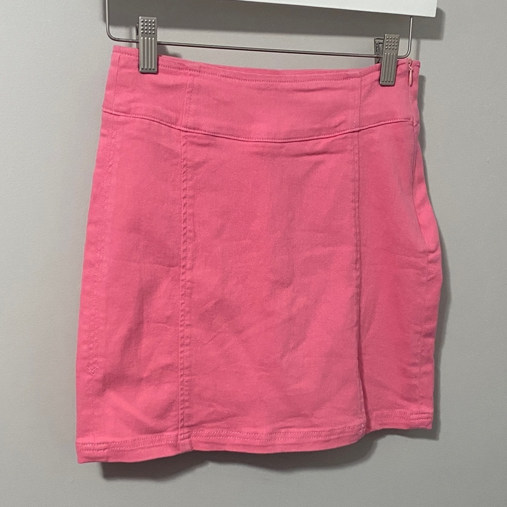 Pink Lily Vibrant Pink Mini Skirt